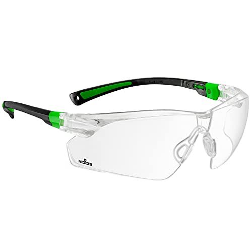 Safety Glasses with Clear Anti Fog Scratch Resistant Wrap-Around Lenses