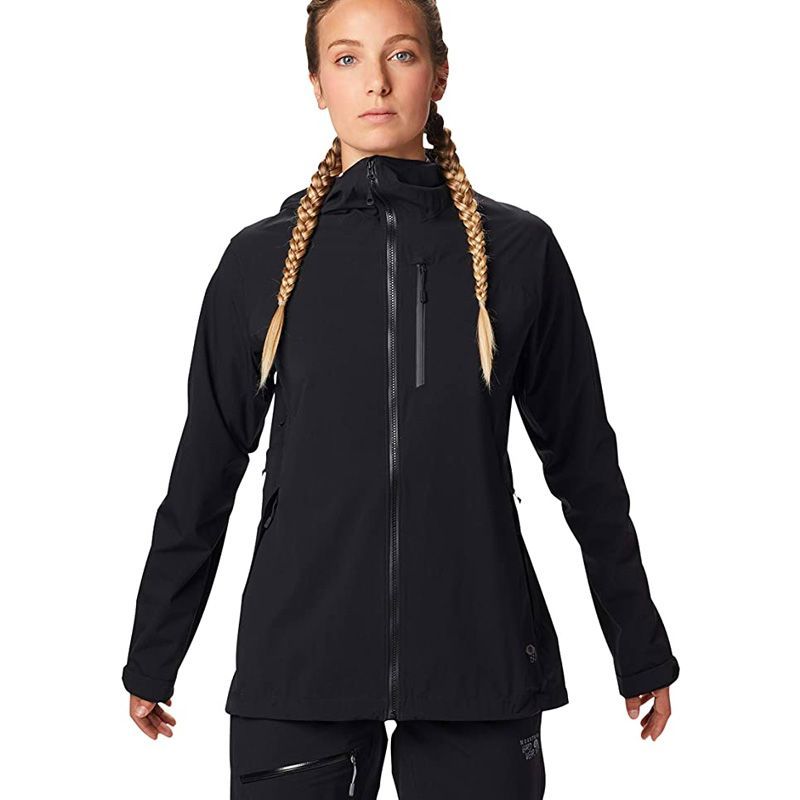 Casei Mens Rain Jacket Waterproof with Hood Packable Lightweight Windbreaker Jackets Running Hiking Jackets,Black2XL