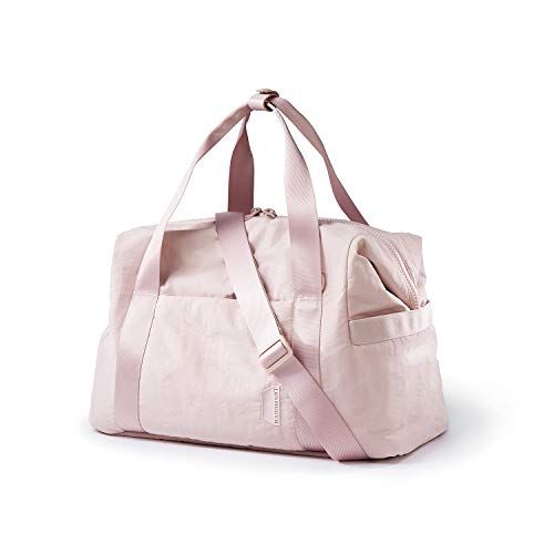 Weekender Bag for Women,Weekend Bag Women Travel Bag Women Large,Canvas  Duffle Bag Cute Gym, Beige, White Weekender Bag