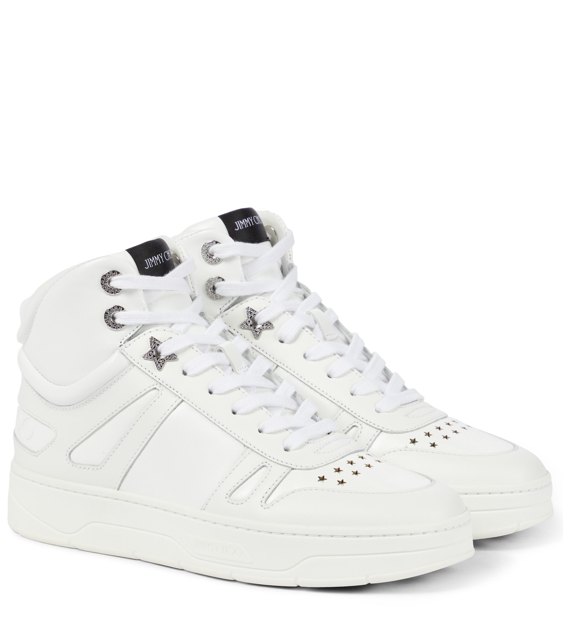 white high top chunky sneakers