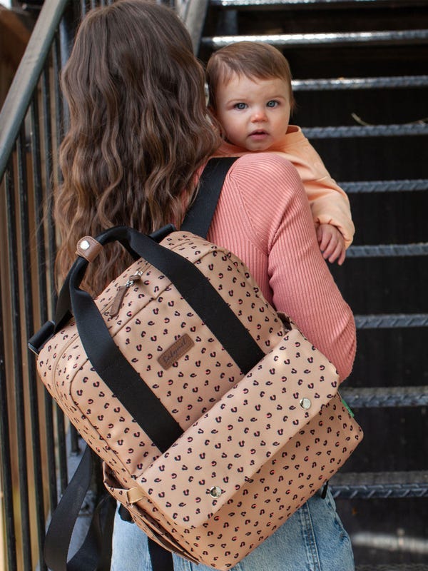 Babymel Georgi ECO Convertible Diaper Bag Backpack in Leopard