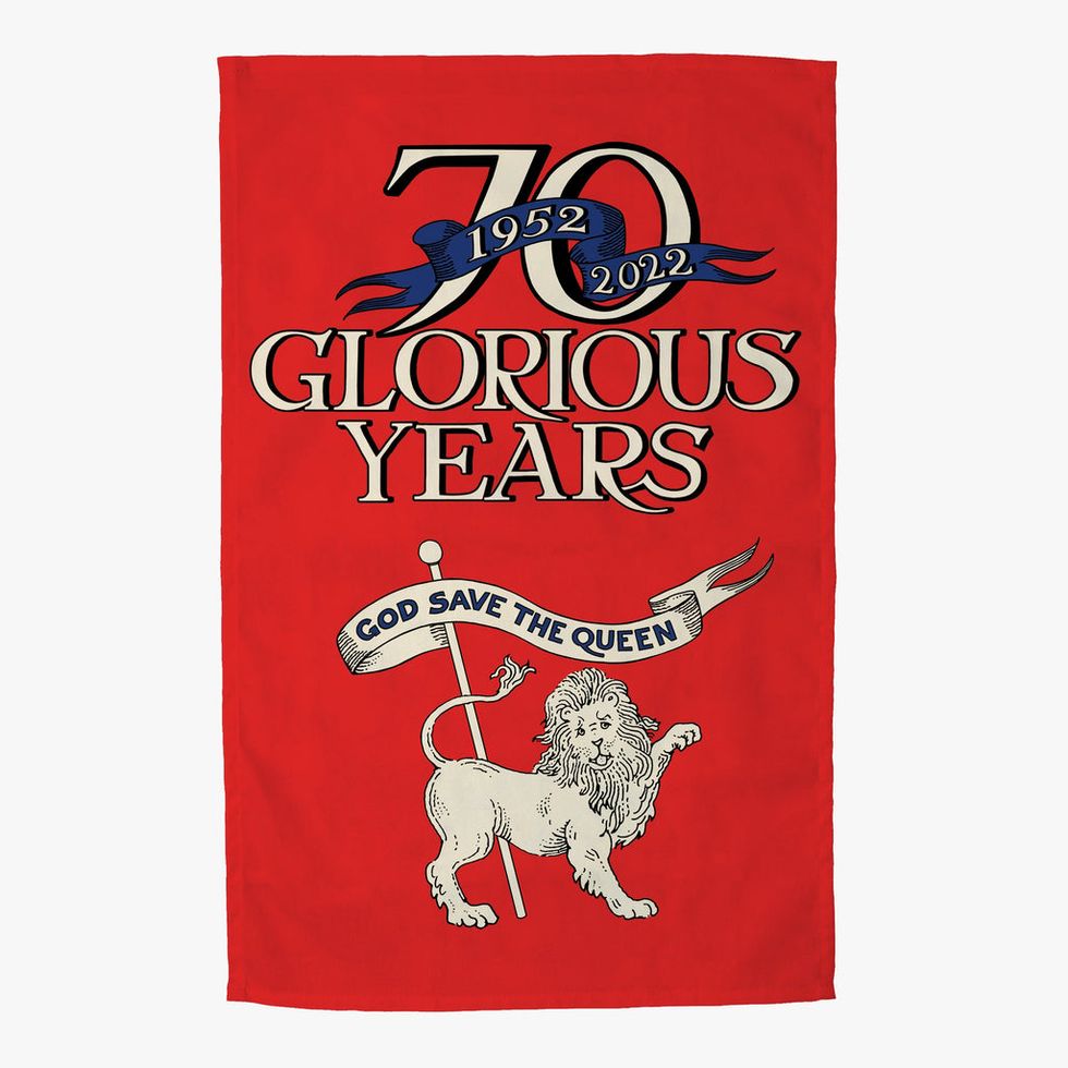 70 Glorious Years Platinum Jubilee Tea Towel