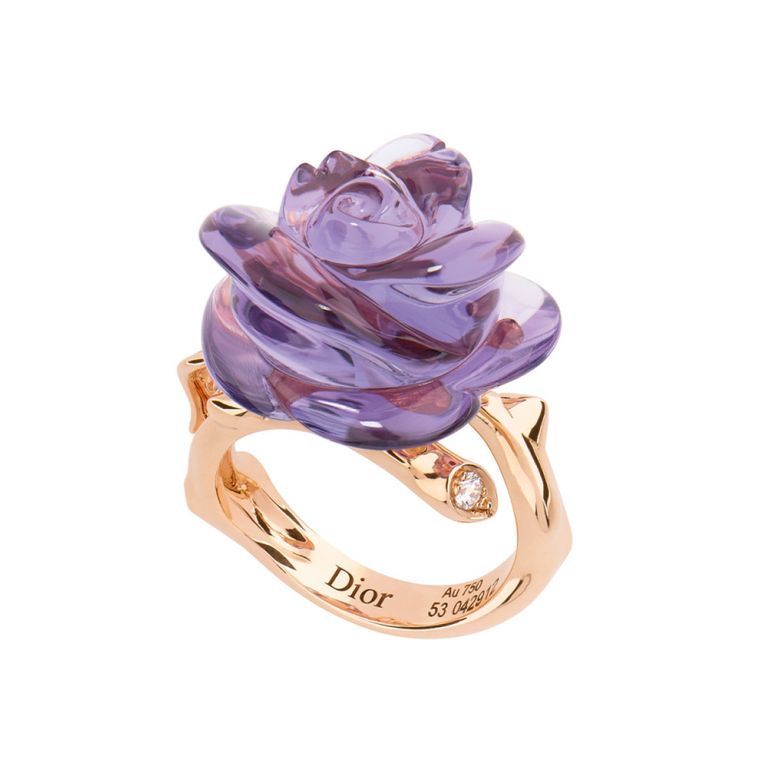 【二月份生日石】紫水晶珠寶推薦：Dior Rose Dior Pré Catelan戒指