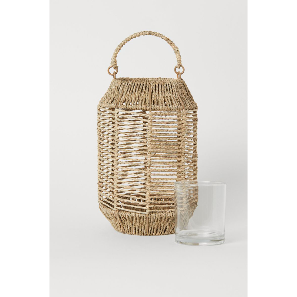 Large Seagrass Candle Lantern