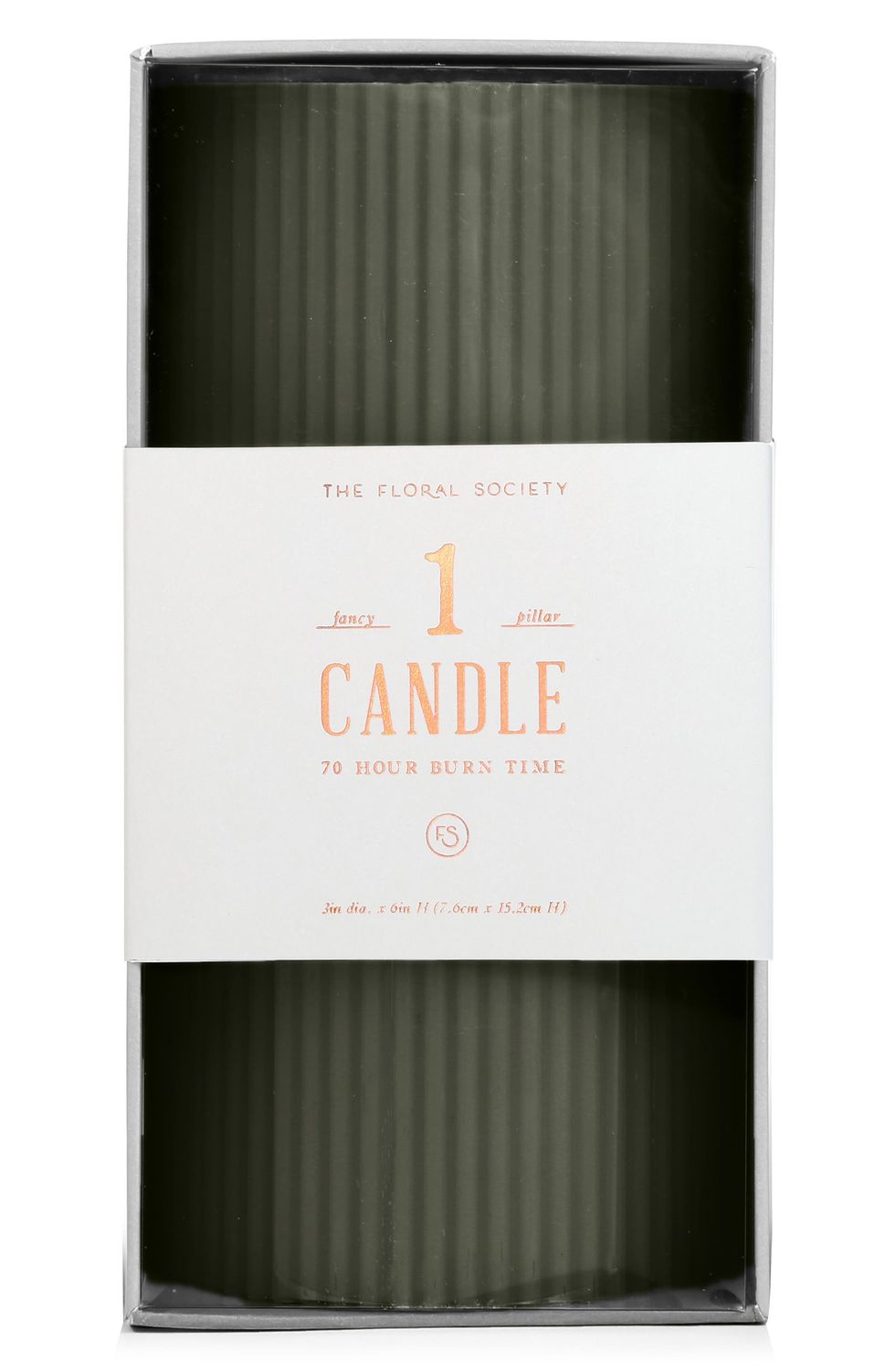 6-Inch Fancy Pillar Candle
