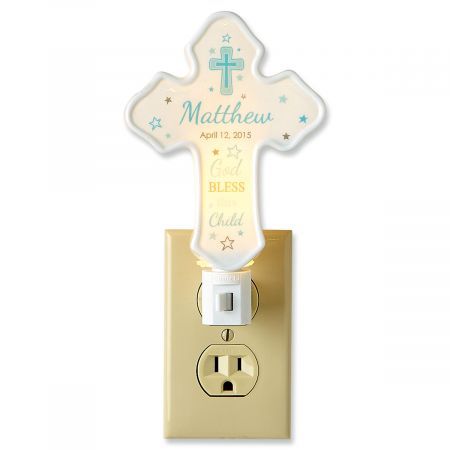 Personalized Bless This Child Cross Nightlight