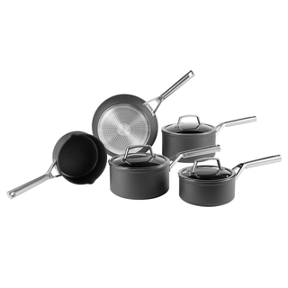 Kuhn Rikon all-purpose stainless steel saucepan set is the best uncoated pan set