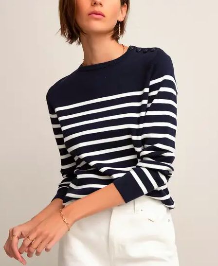 chanel breton stripe top