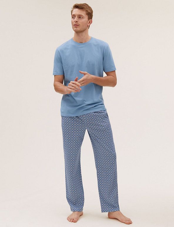 Plus Size Men Pyjama Trouser Plain Loose Comfy Nightwear Long Pants Loungewear 
