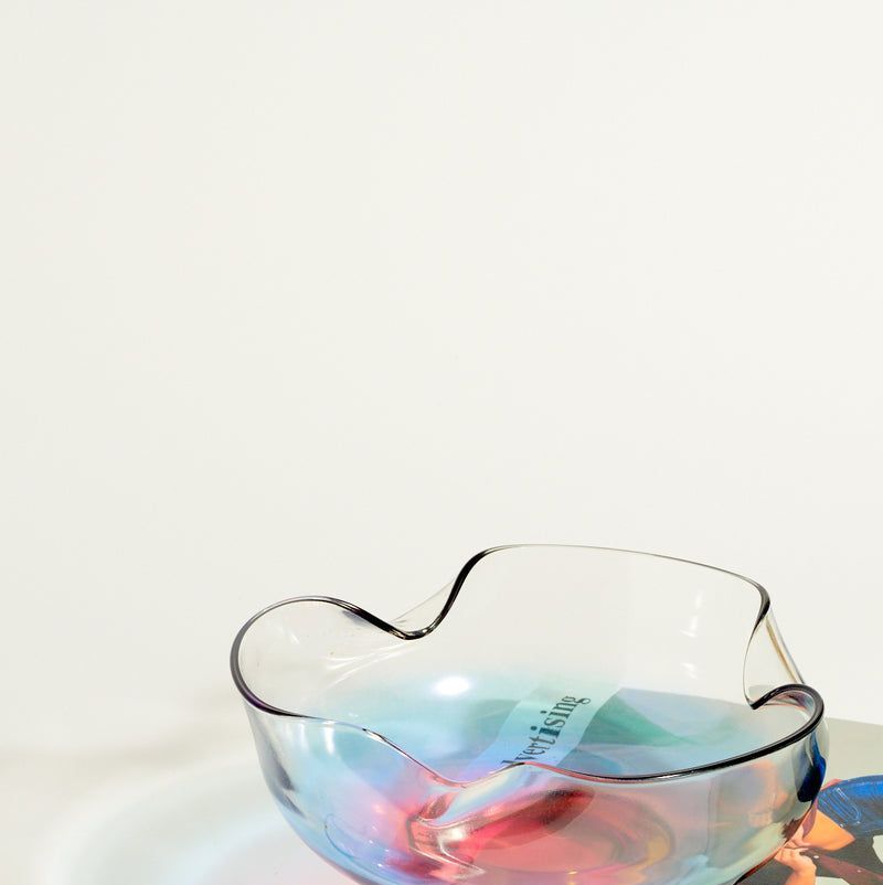 Ombré Rose Pink/Lilac/Blue Glass Chip & Dip Set