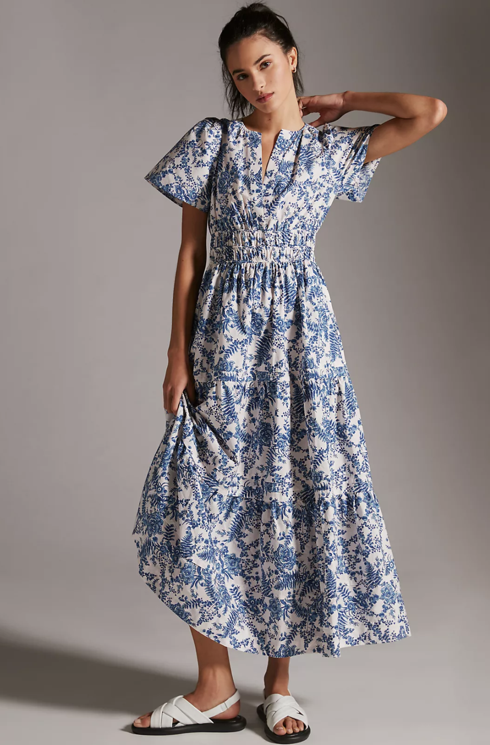 Womens Ladies NEXT Multi Floral Crepe Wrap Tea Dress Size 12 Summer Clothes SALE