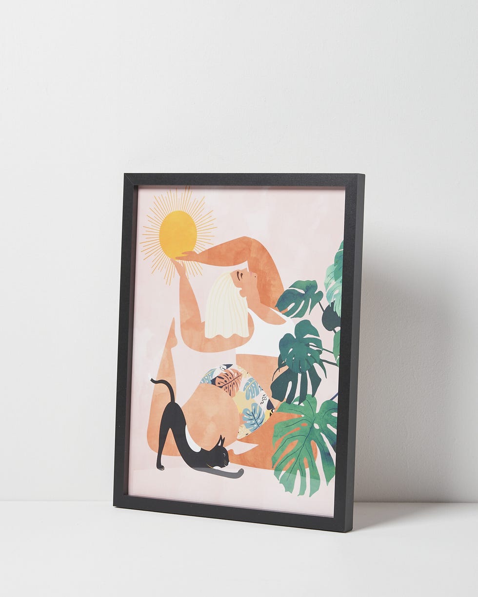 Tropical Yoga Framed Wall Art