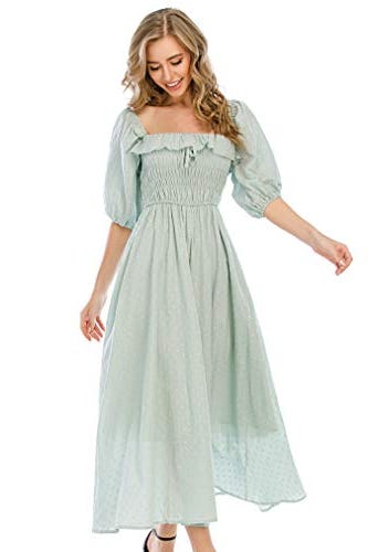 Half-Sleeve Cotton Ruffled Maxi Dress Half-Sleeve Cotton Ruffled Maxi Dress