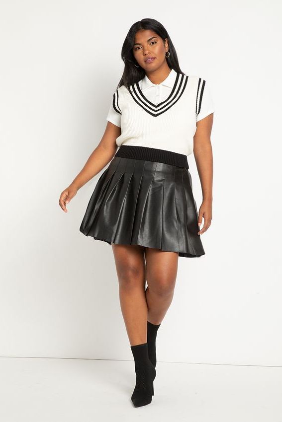 How to style a tennis skirt, black and white outfits