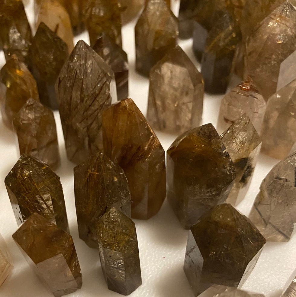 Rutilated Smoky Quartz Points Rutilated Smoky Quartz Points