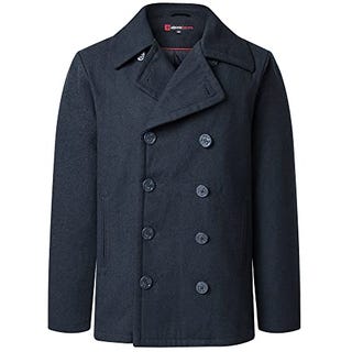 Wool-Blend Classic Peacoat 