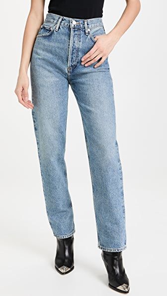 90's Pinch Waist Straight Jeans