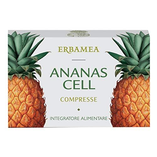 Erbamea Ananas Cell, Centella, Betulla per Cellulite e Ritenzione Idrica, Multicolore, 36 Compresse