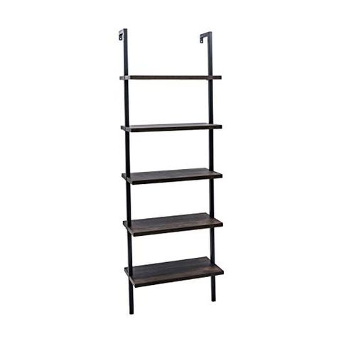 15 Best Small Space Bookcases Book, Nathan James Theo 5 Shelf Ladder Bookcase Black