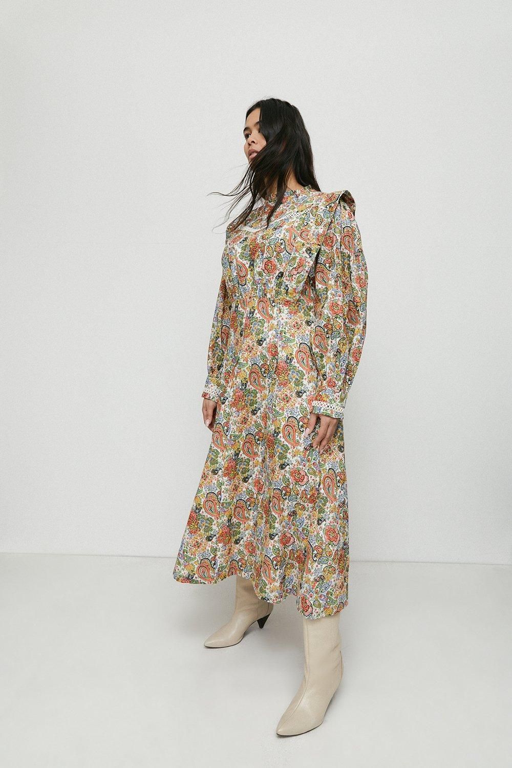 Warehouse paisley shop floral midi dress