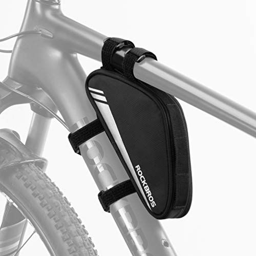 Bicycle Front Frame Bag Waterproof Top Tube Bike Storage Bag Bike Handlebar Bag Bike Pouch Tool Bag Bike Phone Bag Cycling Accessories for Mountain Road Bikes 