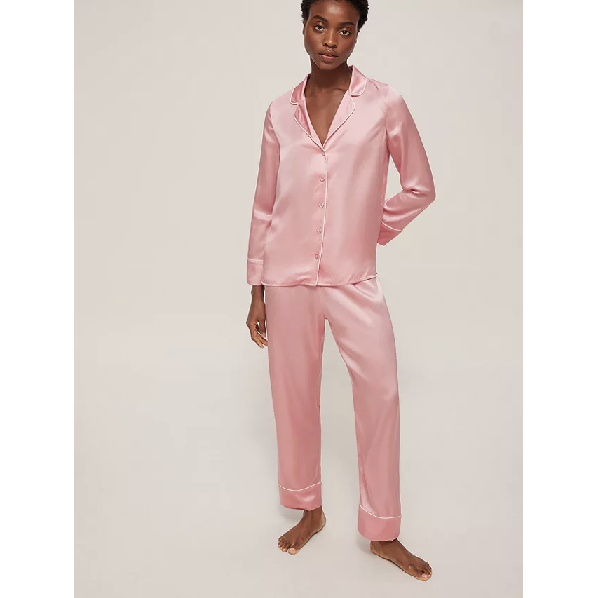 John Lewis & Partners Piped Silk Pyjama Set, £104