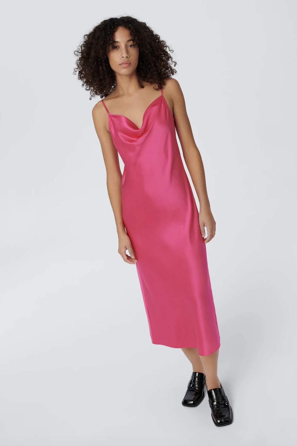 A $60 Pink Zara Satin Slip Dress Is Taking Over Tiktok