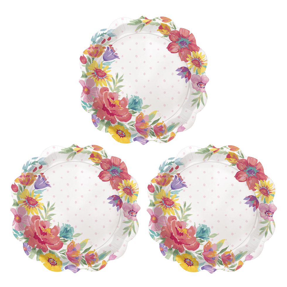 The Pioneer Woman Spring Flowers Paper Dinner Plates