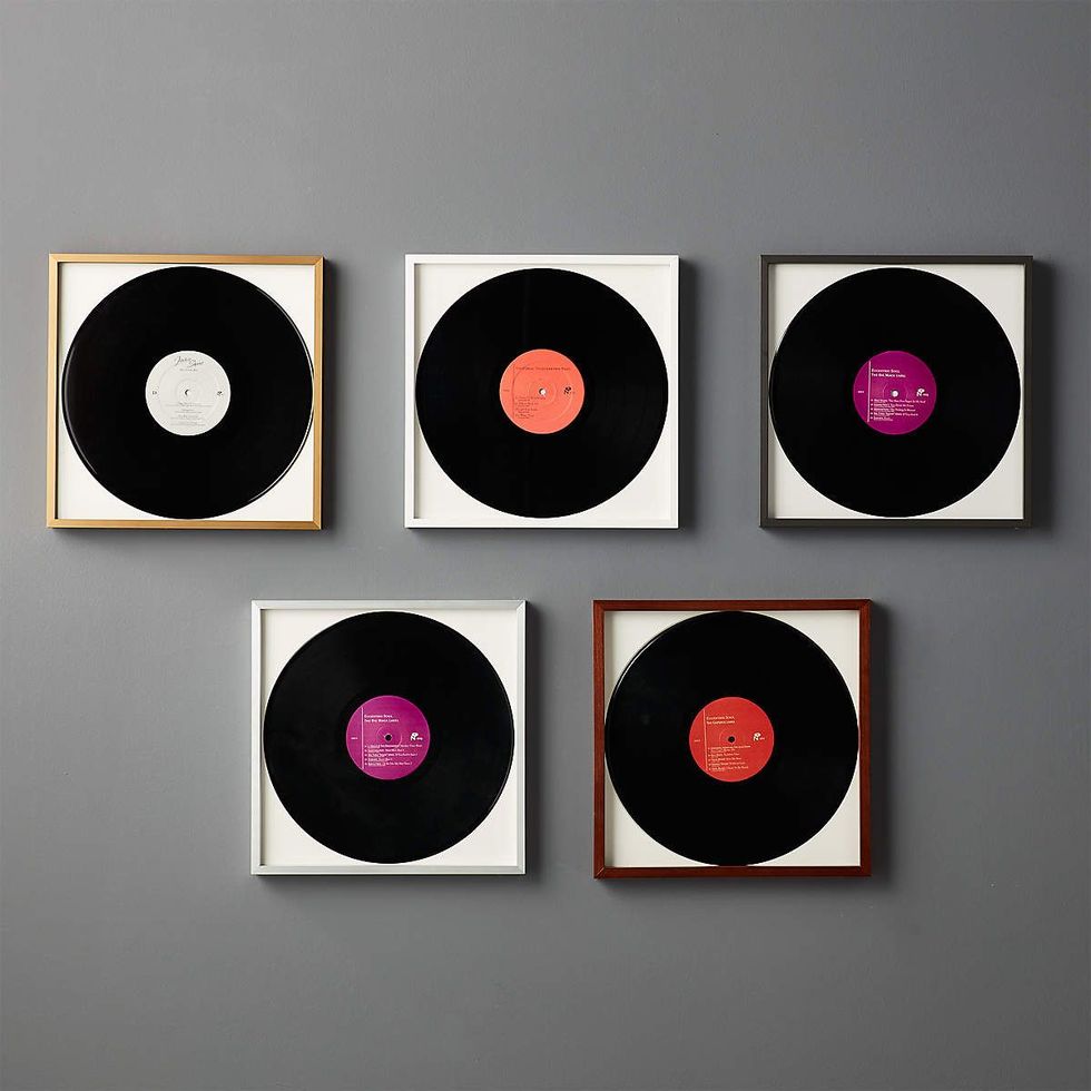 Gallery Brass Record Frame with White Mat