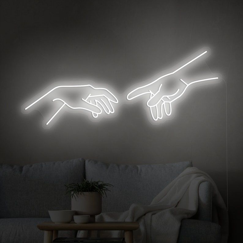 Touch finger LED neon sign