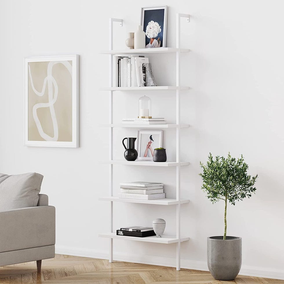 Theo 5 Tier Wooden Modern Bookshelf