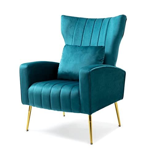 set of 2 teal accent chairs