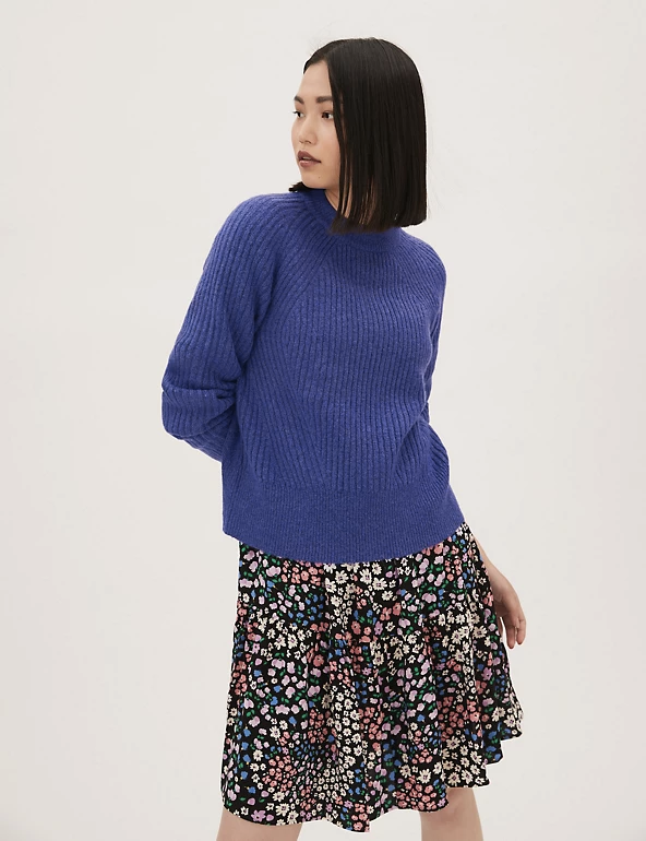 Ultraviolet Ribbed Crew Neck Jumper, £15