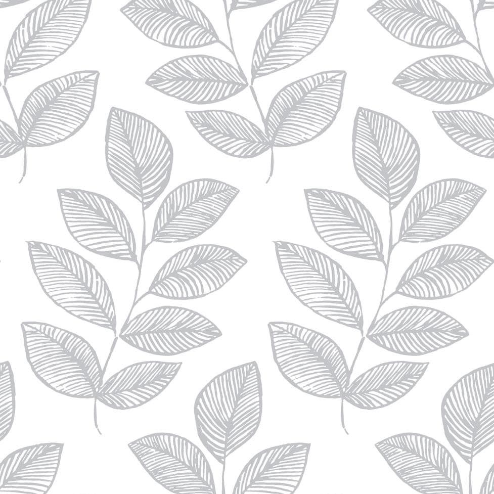 Grey Vinyl Ivy/Vines Self-Adhesive Wallpaper