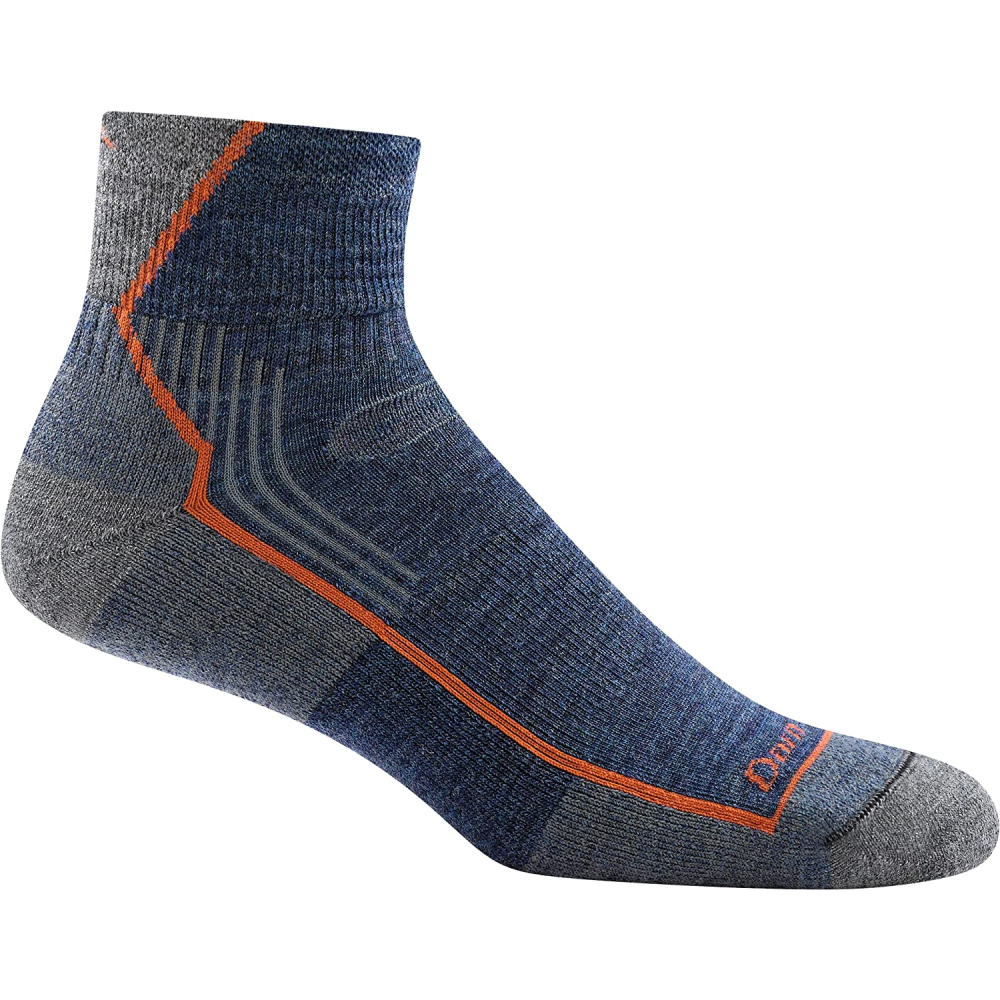 FUN TOES Mens Merino Wool Hiking Trailing Socks 6 Pairs Performance Fully Cushioned Breathable Quarter Ankle 