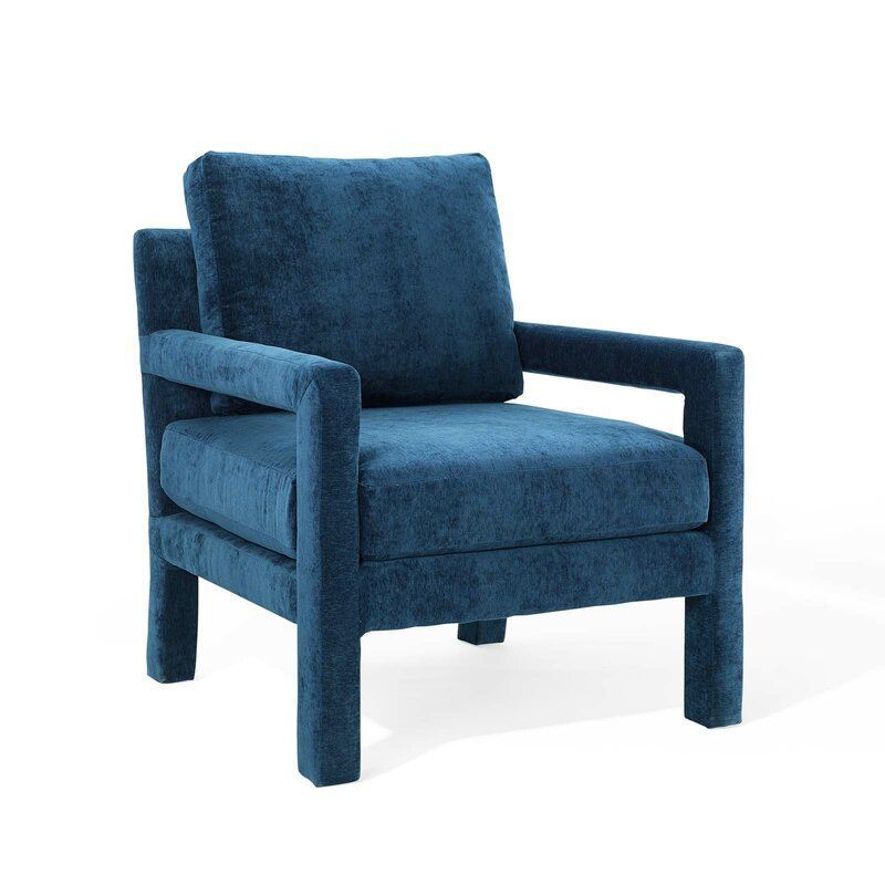 Wide Velvet Armchair