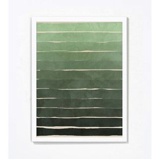 Green and Lines Art Print