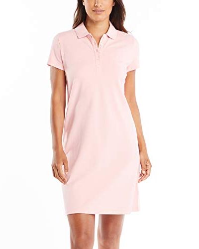 Short Sleeve Stretch Cotton Polo Dress