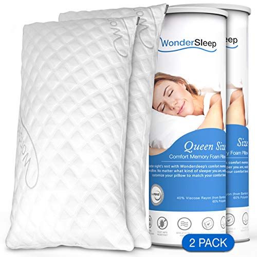 WonderSleep Premium Adjustable Loft Pillow (Set of 2)