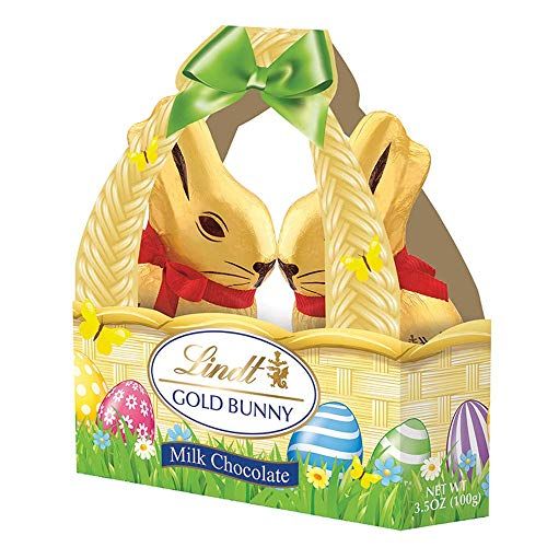 Lindt Gold-Foiled Milk Chocolate Bunny Basket