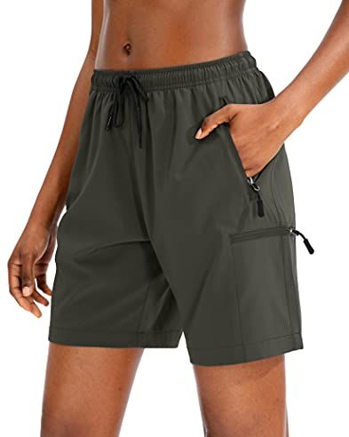 SANTINY Women's Hiking Cargo Shorts