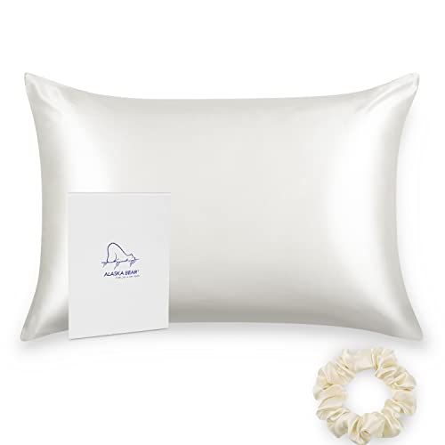 100% Silk Soft Pillow Cover for Beauty of Hair and Face Soft Gift White 