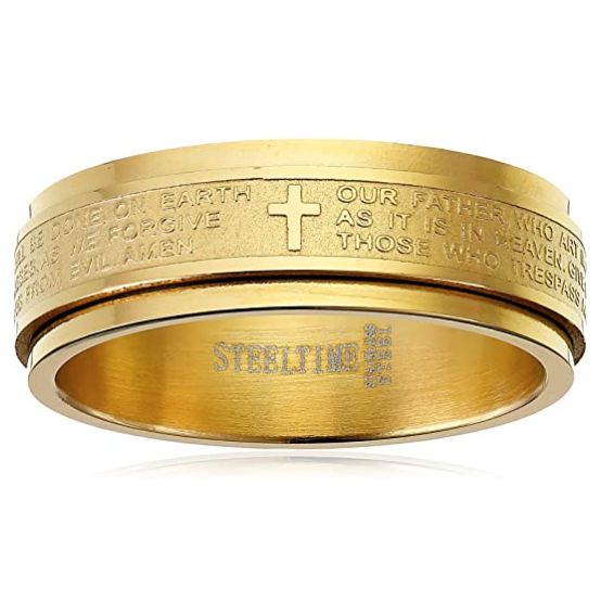 Our Father Prayer Spinner Ring