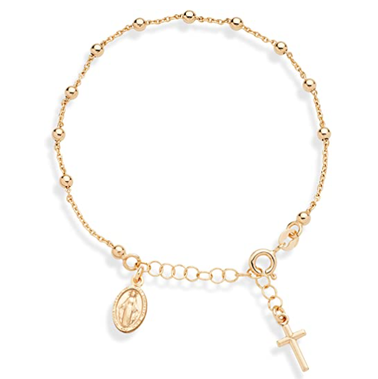 Rosary Cross Bracelet 