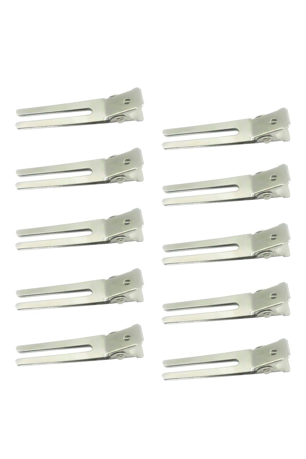 Hyhp 100 Pieces 1.8 Inch Hairdressing Double Prong Curl Clips