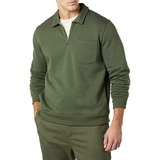 Men's One Sided Fleece Half Zip Sweatshirt