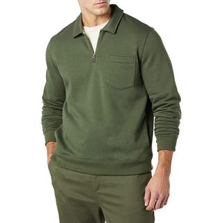 Men's One Sided Fleece Half Zip Sweatshirt Men's One Sided Fleece Half Zip Sweatshirt