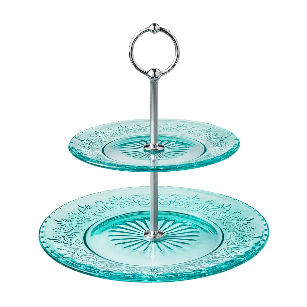Two-Tiered Glass Server