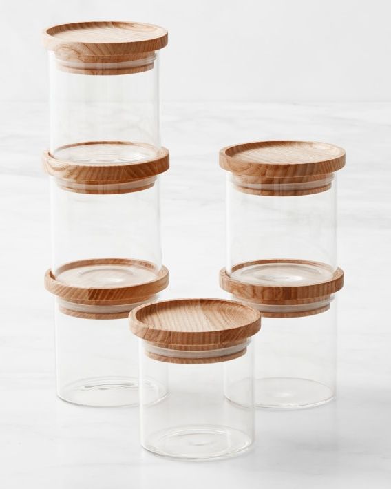 Stacking Glass Spice Canisters