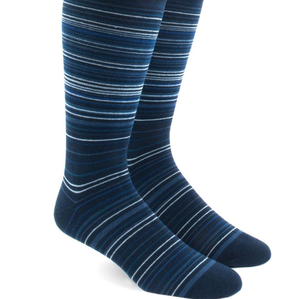 Multistripe Blues Dress Socks